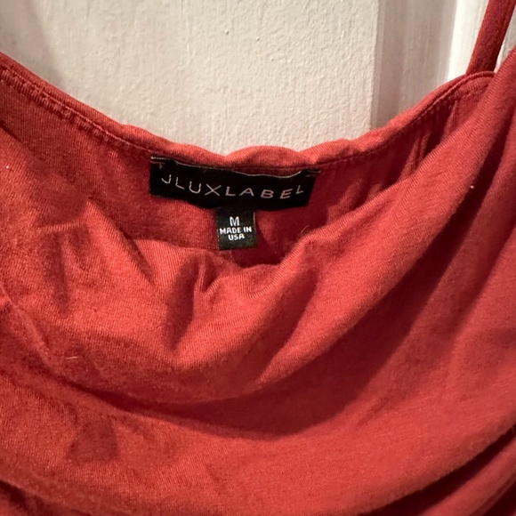 JLUXLABEL ankle length dress burnt orange worn once - Picture 2 of 3